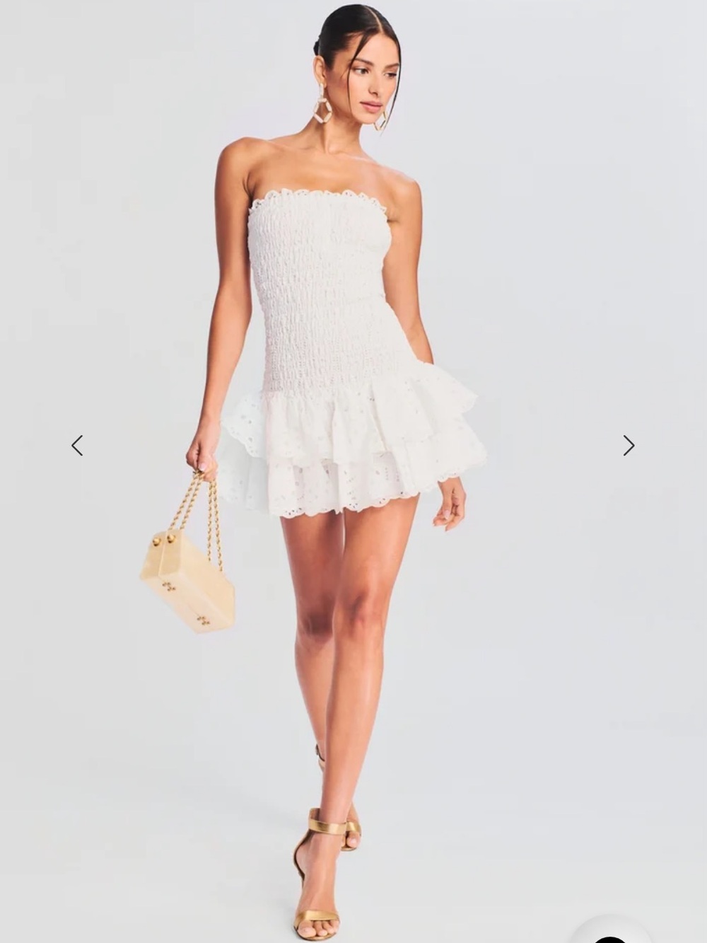 White mini dress